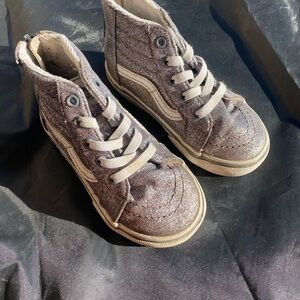 Vans Glittery Gray Kids Sneakers